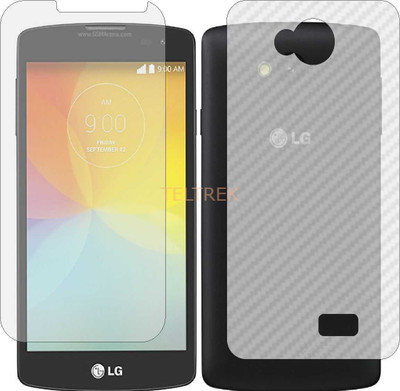 TELTREK Front and Back Screen Guard for LG F60 D392 (Front Matte Finish & Back 3d Carbon Fiber)(Pack of 2)