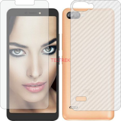 TELTREK Front and Back Screen Guard for ITEL A44 AIR (Front Matte Finish & Back 3d Carbon Fiber)(Pack of 2)