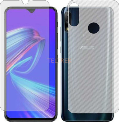 TELTREK Front and Back Screen Guard for ASUS ZENFONE MAX PRO M3 (Front Matte Finish & Back 3d Carbon Fiber)(Pack of 2)