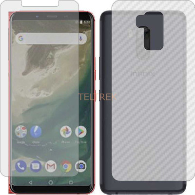 TELTREK Front and Back Screen Guard for INFINIX NOTE 5 STYLUS (Front Matte Finish & Back 3d Carbon Fiber)(Pack of 2)