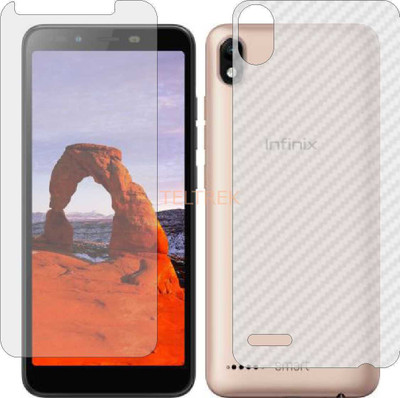 TELTREK Front and Back Screen Guard for INFINIX SMART 2 (Front Matte Finish & Back 3d Carbon Fiber)(Pack of 2)