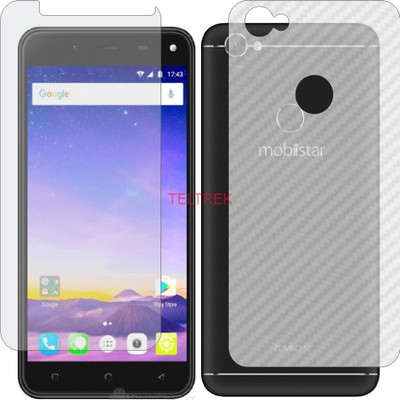 TELTREK Front and Back Screen Guard for MOBISTAR ZUMBO S2 (Front Matte Finish & Back 3d Carbon Fiber)(Pack of 2)