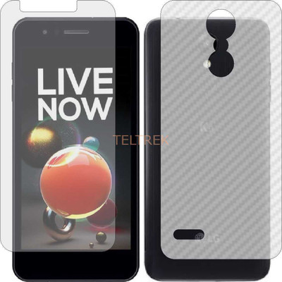 TELTREK Front and Back Screen Guard for LG K9 (Front Matte Finish & Back 3d Carbon Fiber)(Pack of 2)