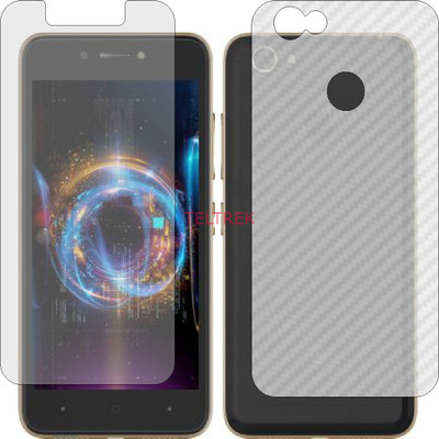TELTREK Front and Back Screen Guard for ITEL A42 PLUS (Front Matte Finish & Back 3d Carbon Fiber)(Pack of 2)
