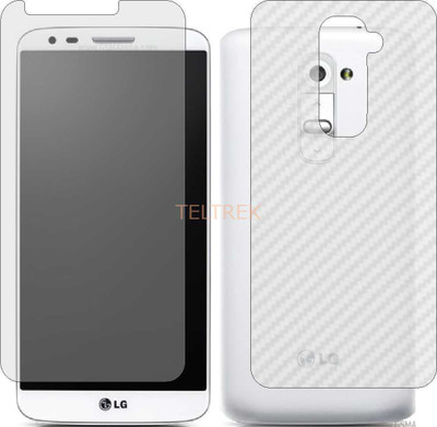 TELTREK Front and Back Screen Guard for LG G2 4G LTE (Front Matte Finish & Back 3d Carbon Fiber)(Pack of 2)