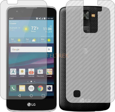 TELTREK Front and Back Screen Guard for LG PHOENIX 2 (Front Matte Finish & Back 3d Carbon Fiber)(Pack of 2)