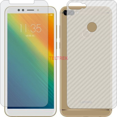 TELTREK Front and Back Screen Guard for LENOVO K9 NOTE (Front Matte Finish & Back 3d Carbon Fiber)(Pack of 2)