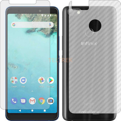 TELTREK Front and Back Screen Guard for INFINIX NOTE 5 (Front Matte Finish & Back 3d Carbon Fiber)(Pack of 2)