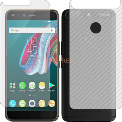 TELTREK Front and Back Screen Guard for INFINIX ZERO 5 (Front Matte Finish & Back 3d Carbon Fiber)(Pack of 2)