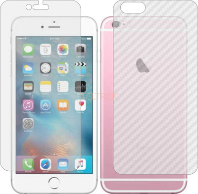 TELTREK Front and Back Screen Guard for APPLE IPHONE 6S PLUS (Front Matte Finish & Back 3d Carbon Fiber)(Pack of 2)