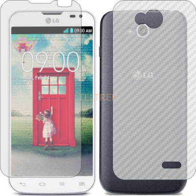TELTREK Front and Back Screen Guard for LG L90 DUAL D410 (Front Matte Finish & Back 3d Carbon Fiber)(Pack of 2)