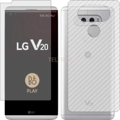 TELTREK Front and Back Screen Guard for LG V20 (Front Matte Finish & Back 3d Carbon Fiber)(Pack of 2)