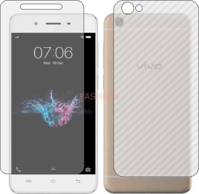 Fasheen Front and Back Tempered Glass for VIVO 1610 Y55S (Front Matte Finish & Back 3d Carbon Fiber)(Pack of 2)