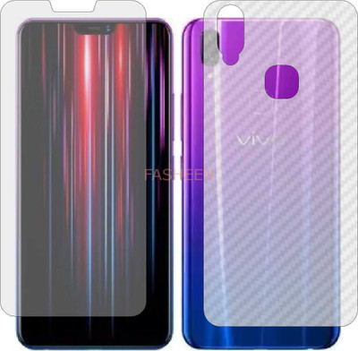 Fasheen Front and Back Tempered Glass for VIVO Z1 LITE (Front Matte Finish & Back 3d Carbon Fiber)(Pack of 2)