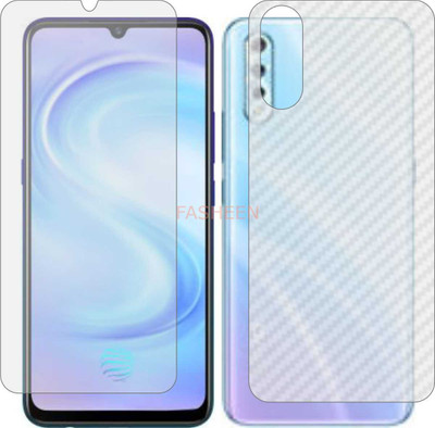 Fasheen Front and Back Tempered Glass for VIVO S1 (Front Matte Finish & Back 3d Carbon Fiber)(Pack of 2)