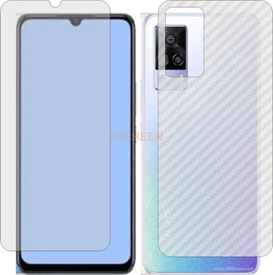 Fasheen Front and Back Tempered Glass for VIVO S9E (Front Matte Finish & Back 3d Carbon Fiber)(Pack of 2)