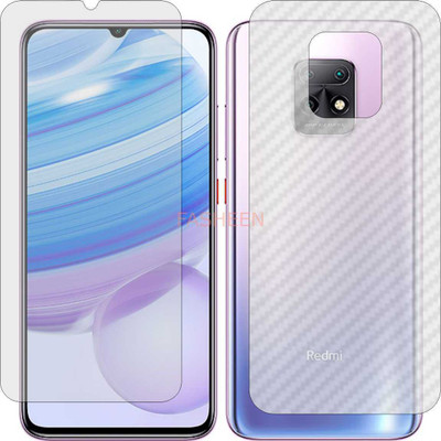 Fasheen Front and Back Tempered Glass for XIAOMI REDMI 10X PRO 5G (Front Matte Finish & Back 3d Carbon Fiber)(Pack of 2)