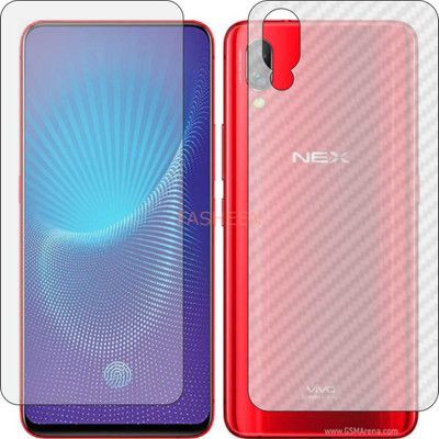 Fasheen Front and Back Tempered Glass for VIVO NEXS (Front Matte Finish & Back 3d Carbon Fiber)(Pack of 2)