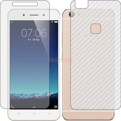Fasheen Front and Back Tempered Glass for VIVO X6S (Front Matte Finish & Back 3d Carbon Fiber)(Pack of 2)