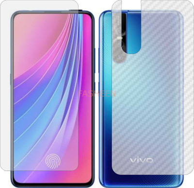 Fasheen Front and Back Tempered Glass for VIVO 1818 (Front Matte Finish & Back 3d Carbon Fiber)(Pack of 2)