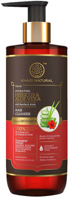 KHADI NATURAL Hibiscus & Aloevera Hair Shampoo - POWERED BOTANICS | Prevent Split Ends(310 ml)