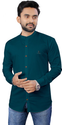 RAHUL CREATION Men Solid Casual Green Shirt