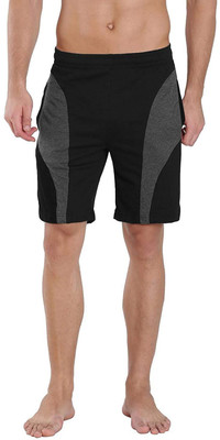 Zonecart Solid Men Black Swim Shorts