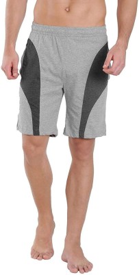 Zonecart Solid Men Grey Swim Shorts