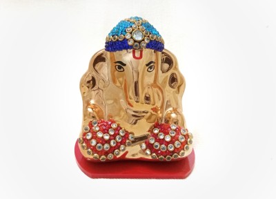 SB crafts Decorative Showpiece  -  7 cm(Metal, Plastic, Gold, Red)