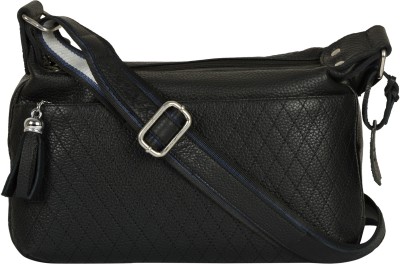 R&L Black Sling Bag Aspire Quilted Leather Sling For Women