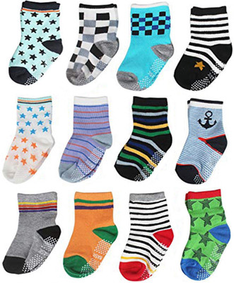 KidBee Baby Boys & Baby Girls Printed, Self Design, Geometric Print, Striped Ankle Length(Pack of 4)