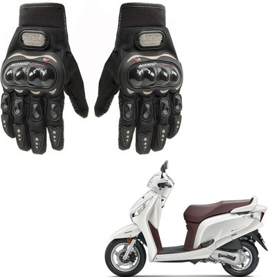 AuTO ADDiCT PRO BIKER GLOVES BLACK FOR HONDA AVIATOR Riding Gloves(Black)