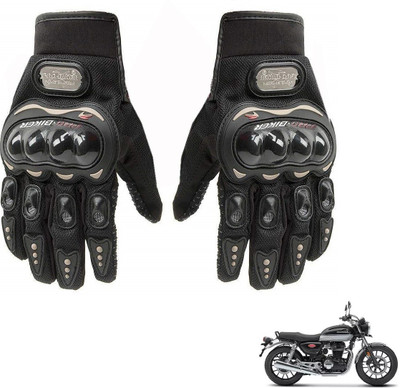 AuTO ADDiCT PRO BIKER GLOVES BLACK FOR HONDA CB 350 Riding Gloves(Black)