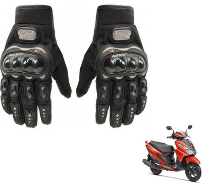 AuTO ADDiCT PRO BIKER GLOVES BLACK FOR HONDA GRAZIA Riding Gloves(Black)