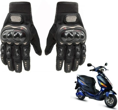 AuTO ADDiCT PRO BIKER GLOVES BLACK FOR HERO ELCTRIC CRUZ Riding Gloves(Black)