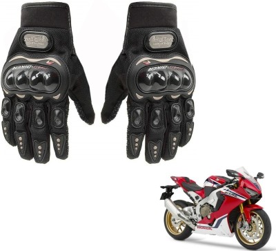 AuTO ADDiCT PRO BIKER GLOVES BLACK FOR HONDA CBR 1000 Riding Gloves(Black)