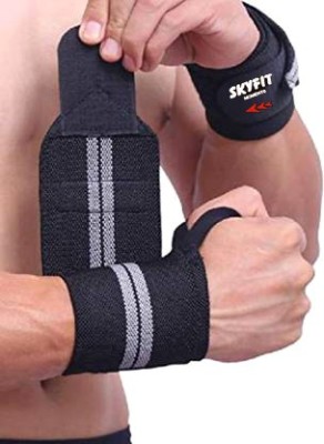 SKYFIT Hand wrist Support Band Gloves Gym & Fitness Gloves(Black, Grey)