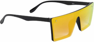 FASHINITY Shield Sunglasses(For Men & Women, Yellow)