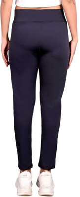 CHACKMATE Solid Women Dark Blue Track Pants