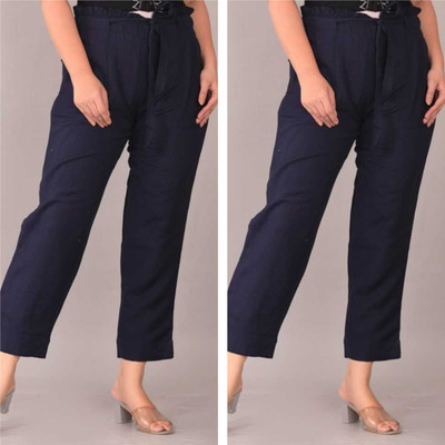 GHK FASHION Regular Fit Women Blue, Blue Trousers