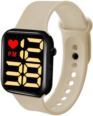 Style Freak Cream Digital Dial LED Display Smart Design Kids Watch for Boys & Girls Set of - 1 Digital Watch  - For Boys & Girls