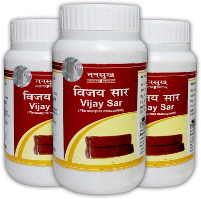 Tansukh Vijaysar Powder, Vijay Sar Churna, Indian Kino Tree Powder (100g x 3 ) Pack | Pterocarpus marsupium Powder(Pack of 3)