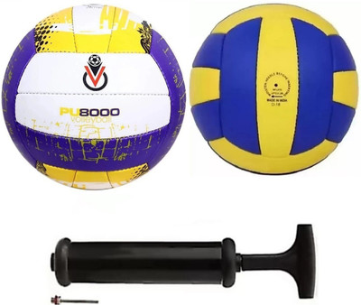 clark purple pu volleyball combo with air pump Volleyball - Size: 4(Standard, Pack of 1)
