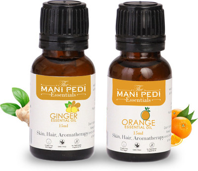 The Mani Pedi Essentials Combo of Ginger and Orange Essential Oils Pack of 2(30 ml)