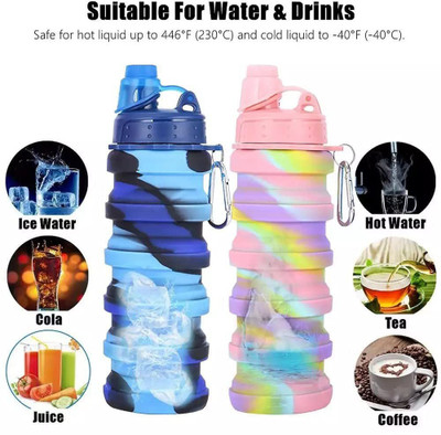 Smartcraft 500 ml Silicone Bottle(Pack of 1, Multicolor)