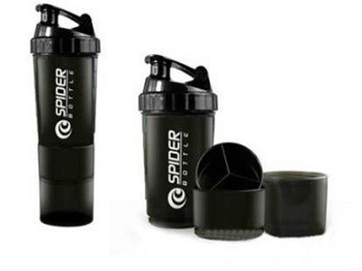 COMBOKINGS 500 ml Plastic Shaker(Pack of 1, Black)