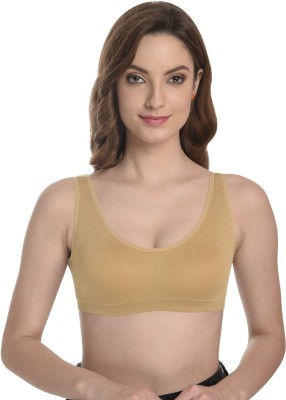 Madam Women Cami Bra Non Padded Bra(Beige)