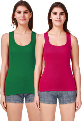 17.Hills Casual Solid Women Green Top