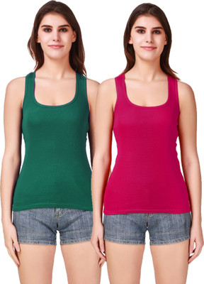 17.Hills Casual Solid Women Green Top