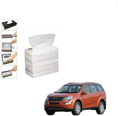 KOZDIKO 5 SET REFILLER WITH 100 PULLS IN ONE SET FOR MAHINDRA XUV 500 NEW Vehicle Tissue Dispenser(White)